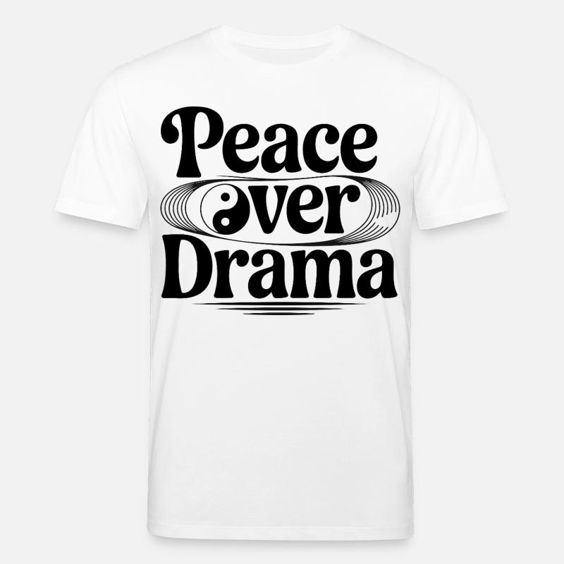 Frieden statt Drama - Stanley/Stella Unisex Bio-T-Shirt CREATOR  - Weiß