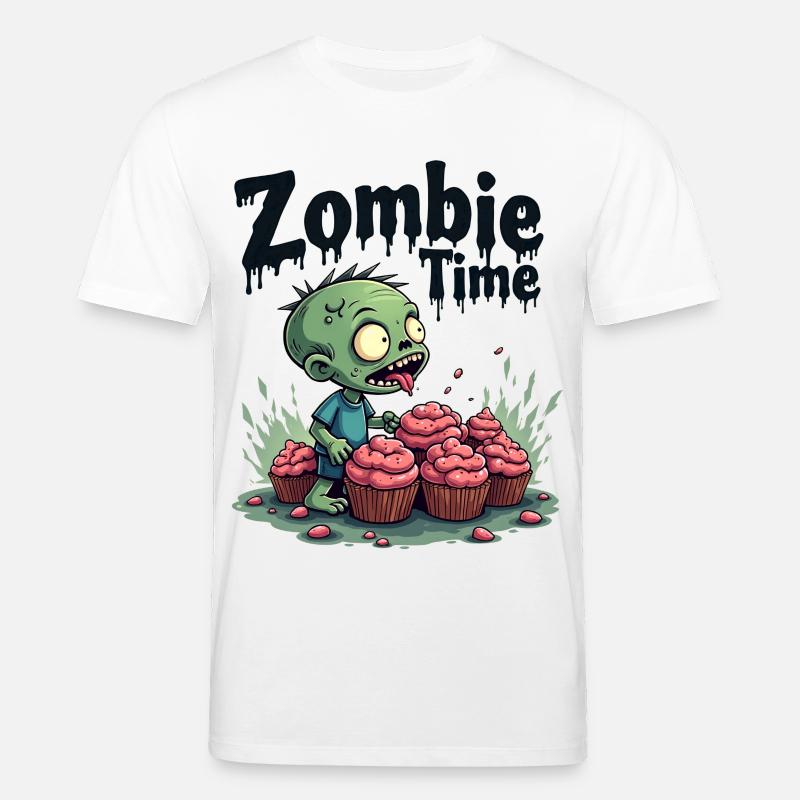 Zombie Time Cupcake Comic - Stanley/Stella Unisex Bio-T-Shirt CREATOR  - Weiß