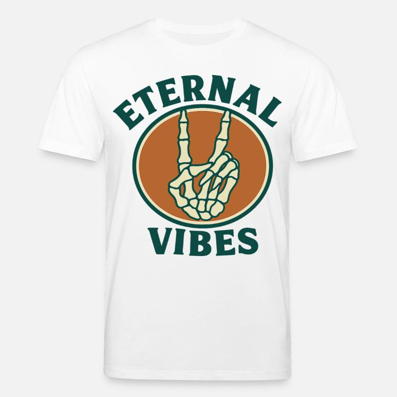 Eternal Vibes Skelett Peace Design - Stanley/Stella Unisex Bio-T-Shirt CREATOR - Weiß