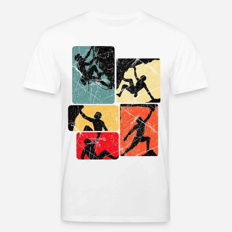 Klettern Bouldern Bergsteiger Kletterer Boulder - Stanley/Stella Unisex Bio-T-Shirt CREATOR  - Weiß