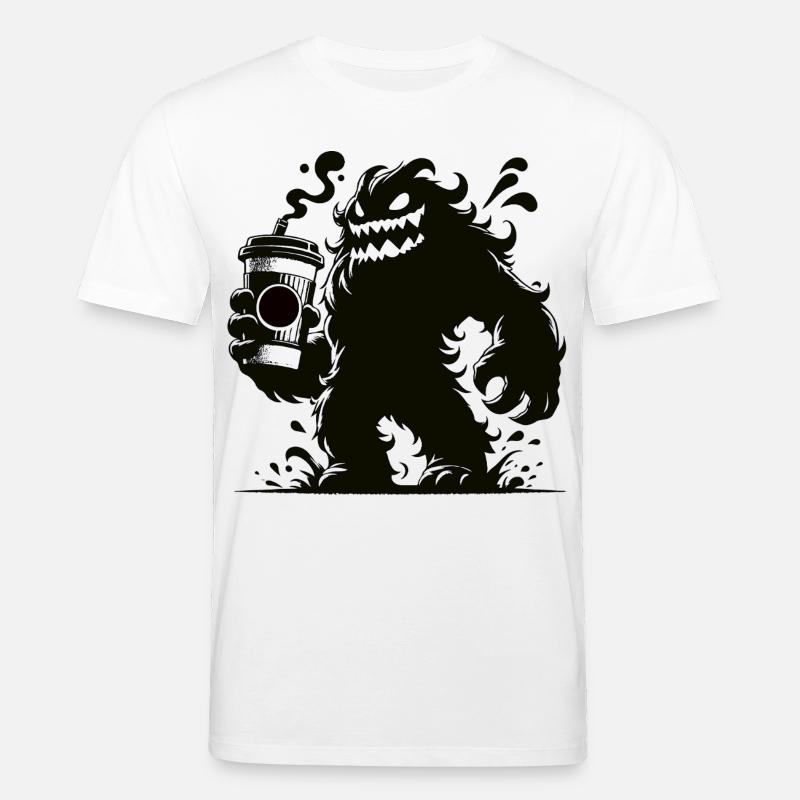 Lustiges Kaffeemonster Comic Design - Stanley/Stella Unisex Bio-T-Shirt CREATOR  - Weiß