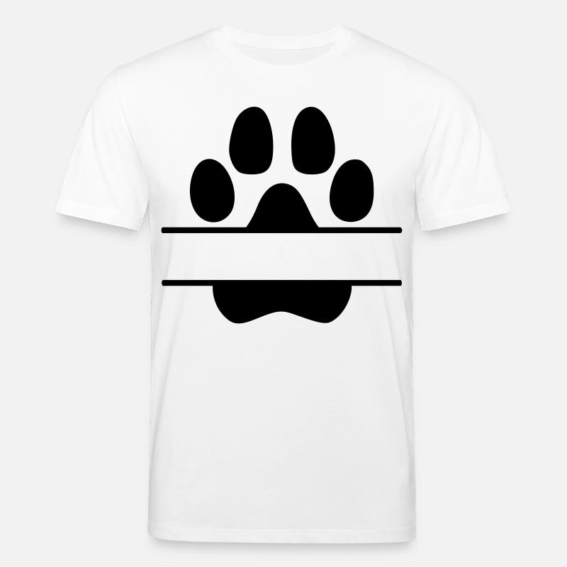 Hundepfoten Namensschild - Stanley/Stella Unisex Bio-T-Shirt CREATOR - Weiß