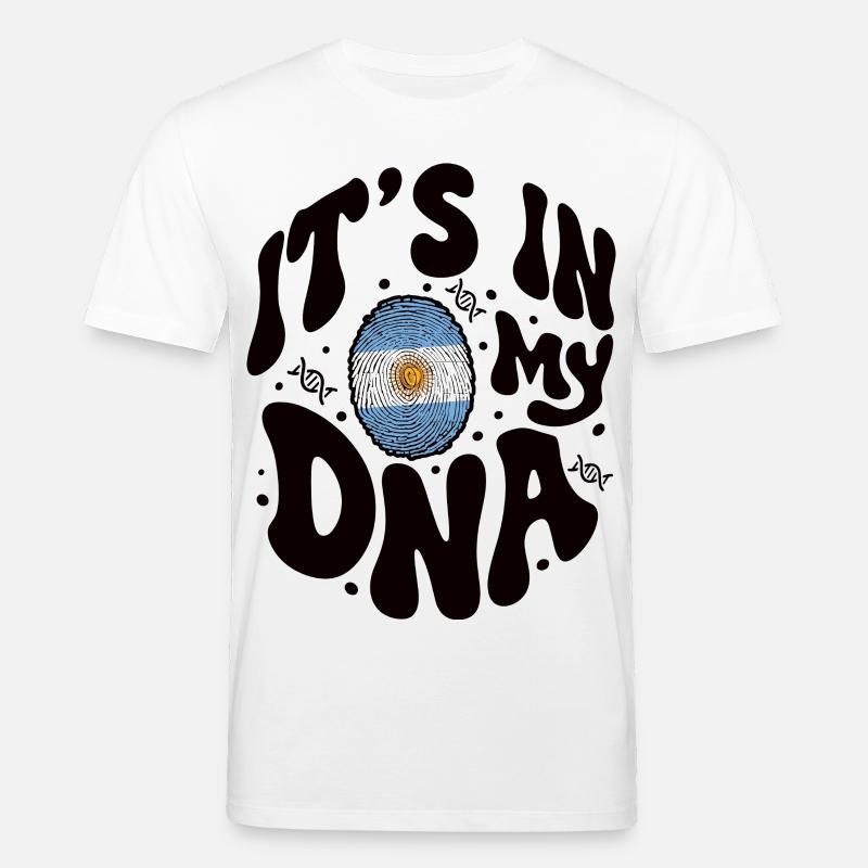 ADN argentin Drapeau argentin Hispanique - T-shirt bio CREATOR Stanley/Stella Unisexe - blanc