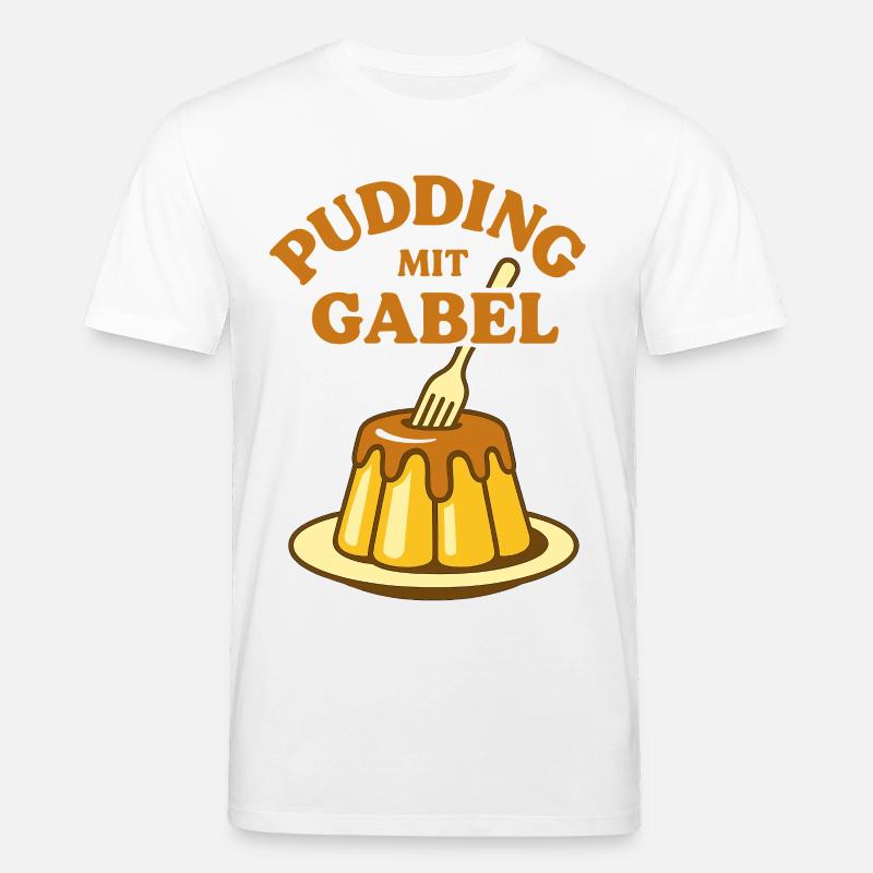Pudding mit Gabel - Stanley/Stella Unisex Bio-T-Shirt CREATOR  - Weiß