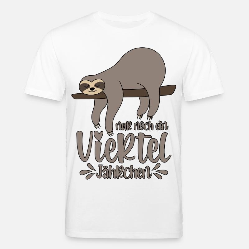 Sloth Sleepyhead Plus qu’un quart d’année - T-shirt bio CREATOR Stanley/Stella Unisexe - blanc