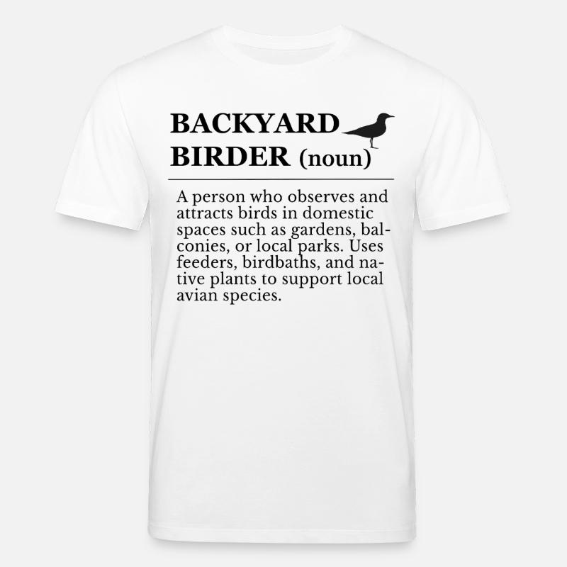 Observation des oiseaux dans le jardin - T-shirt bio CREATOR Stanley/Stella Unisexe - blanc
