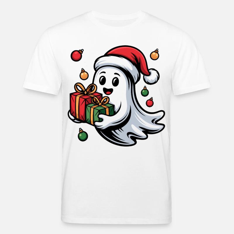 Weihnachtsgeist mit Geschenken - Stanley/Stella Unisex Bio-T-Shirt CREATOR  - Weiß
