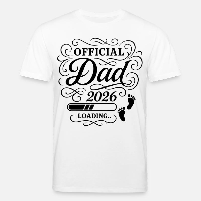 Dad 2026 Papa Loading Vaterschaft - Stanley/Stella Unisex Bio-T-Shirt CREATOR  - Weiß