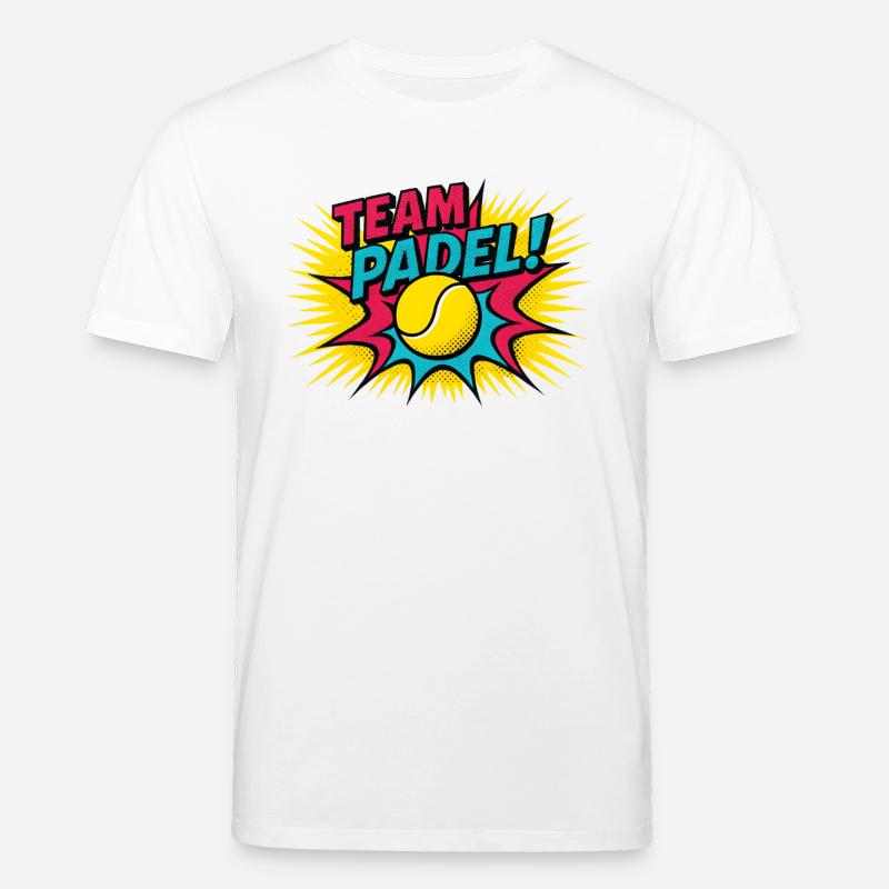 Équipe Padel Pop Art Explosion - T-shirt bio CREATOR Stanley/Stella Unisexe - blanc