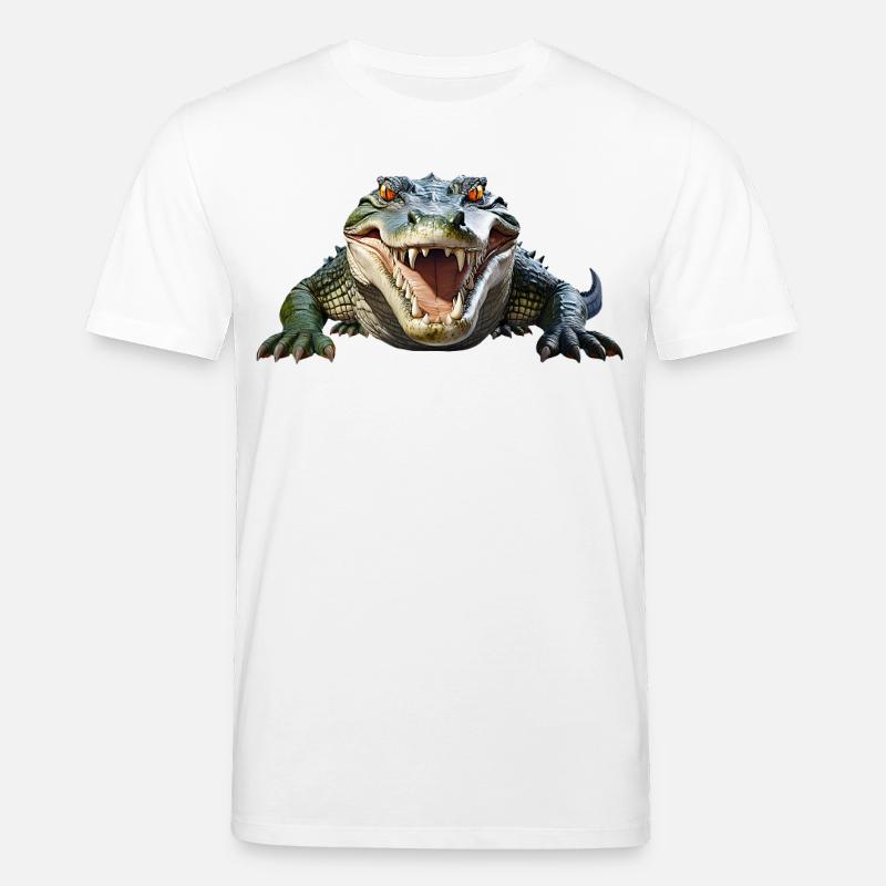 Krokodil - Stanley/Stella Unisex Bio-T-Shirt CREATOR  - Weiß