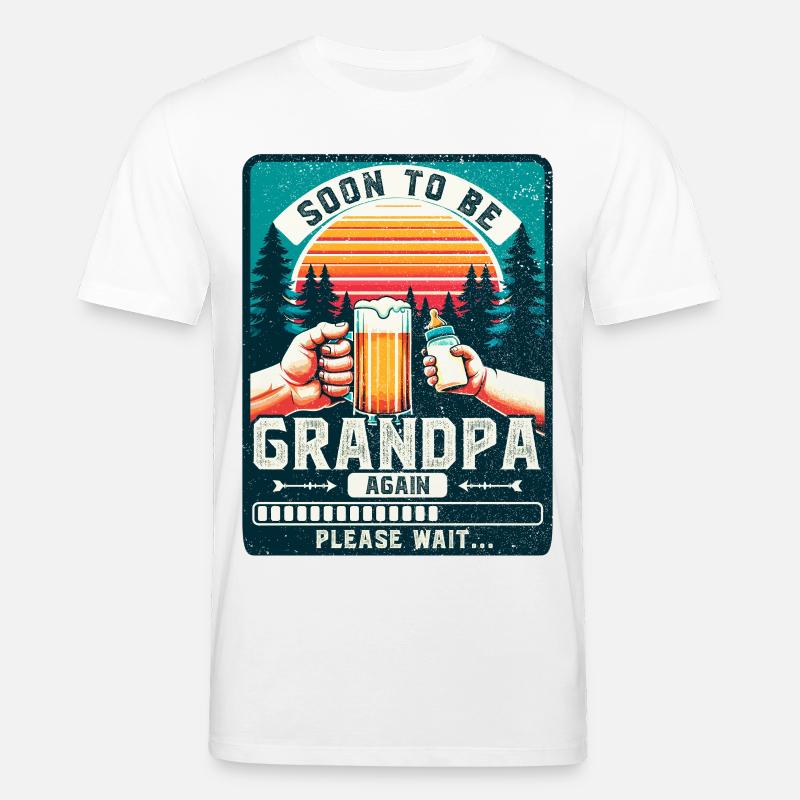 Werdender Opa loading zukünftiger Großvater - Stanley/Stella Unisex Bio-T-Shirt CREATOR  - Weiß