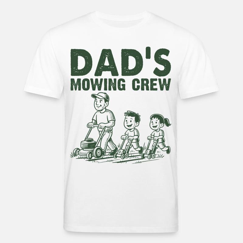 Dad's Mowing Crew - Stanley/Stella Unisex Bio-T-Shirt CREATOR  - Weiß