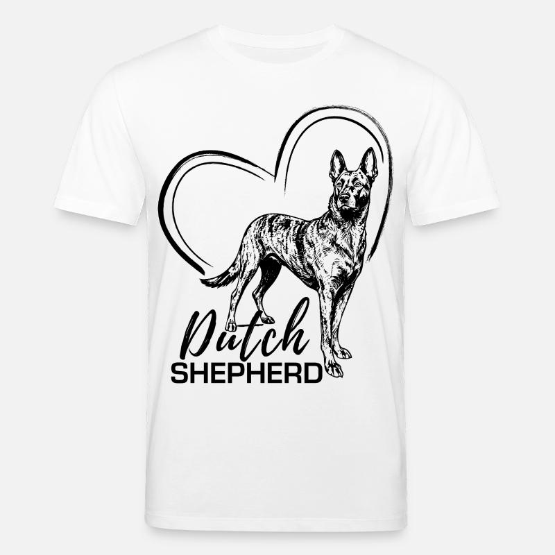 Dutchie - Holländischer Schäferhund - Stanley/Stella Unisex Bio-T-Shirt CREATOR  - Weiß