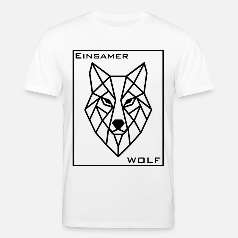 Geometrischer Wolfenkopf - Stanley/Stella Unisex Bio-T-Shirt CREATOR  - Weiß
