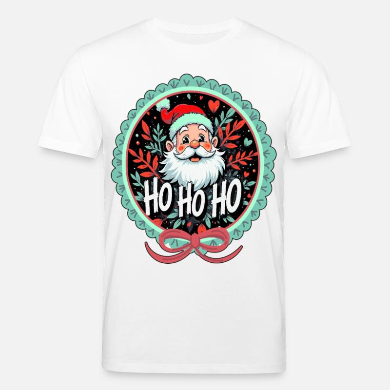 Weihnachtsmann Ho Ho Ho Ornament - Stanley/Stella Unisex Bio-T-Shirt CREATOR - Weiß