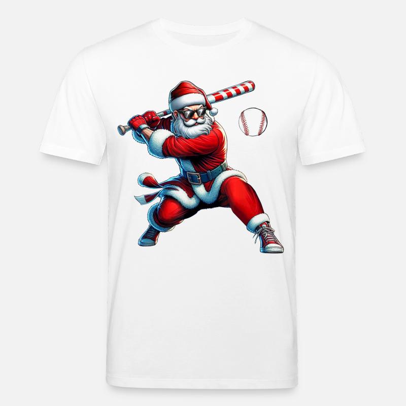 Baseball du Swing du Père Noël - T-shirt bio CREATOR Stanley/Stella Unisexe - blanc
