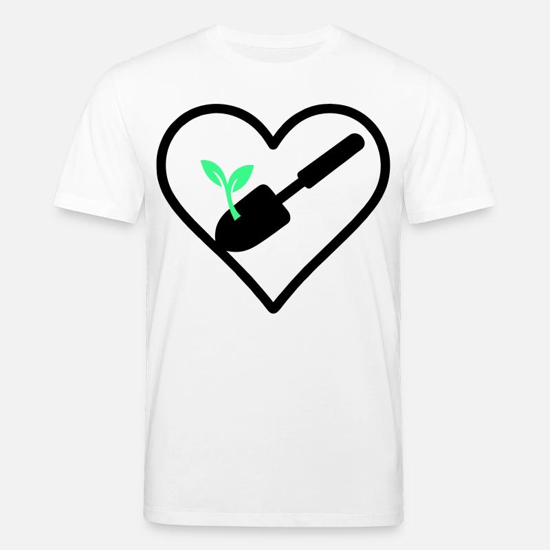Gardening Heart – Grüne Leidenschaft - Stanley/Stella Unisex Bio-T-Shirt CREATOR - Weiß