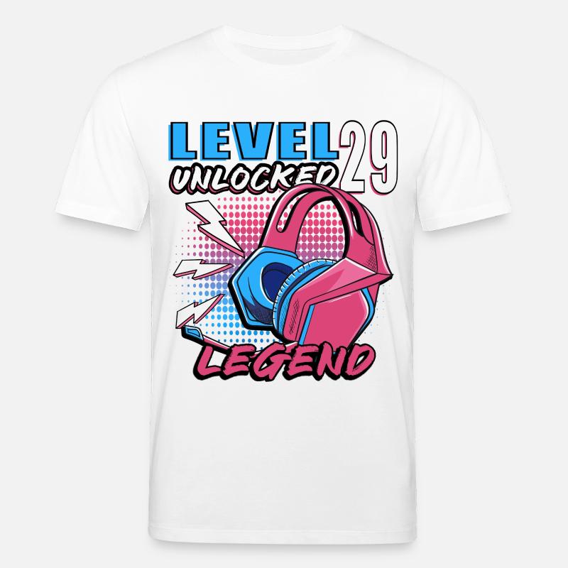 Level 29 Legende Neon Kopfhörer - Stanley/Stella Unisex Bio-T-Shirt CREATOR  - Weiß