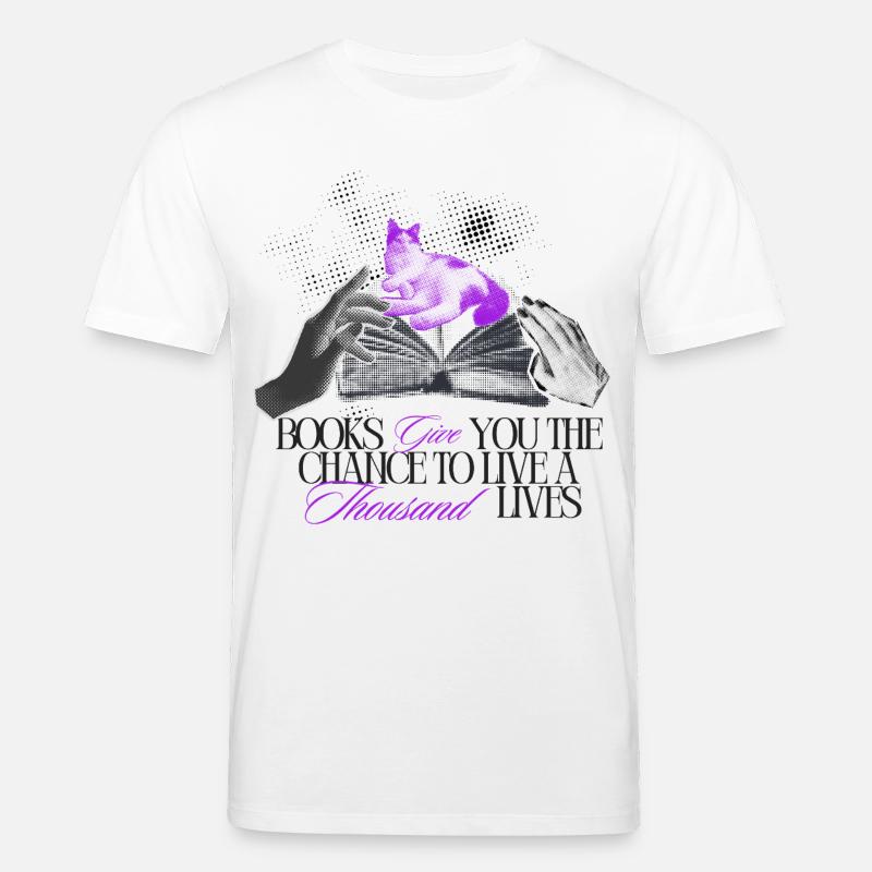 Bücher geben Dir tausend Leben - Stanley/Stella Unisex Bio-T-Shirt CREATOR  - Weiß