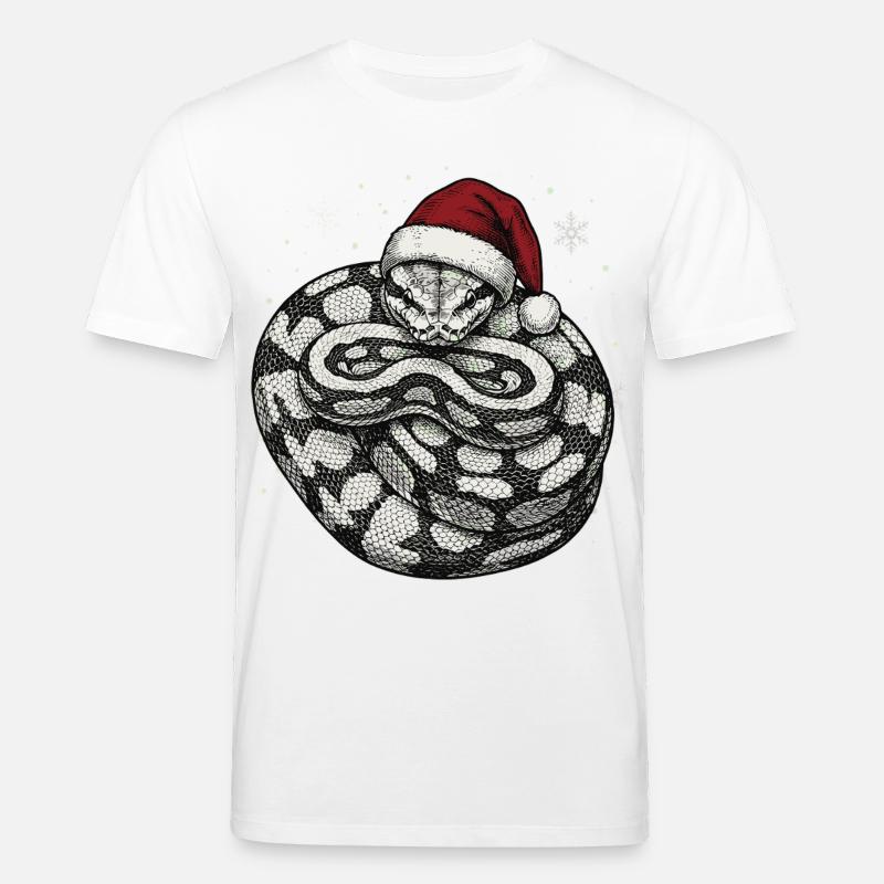 Königspython Weihnachten Ball Python Schlange - Stanley/Stella Unisex Bio-T-Shirt CREATOR  - Weiß