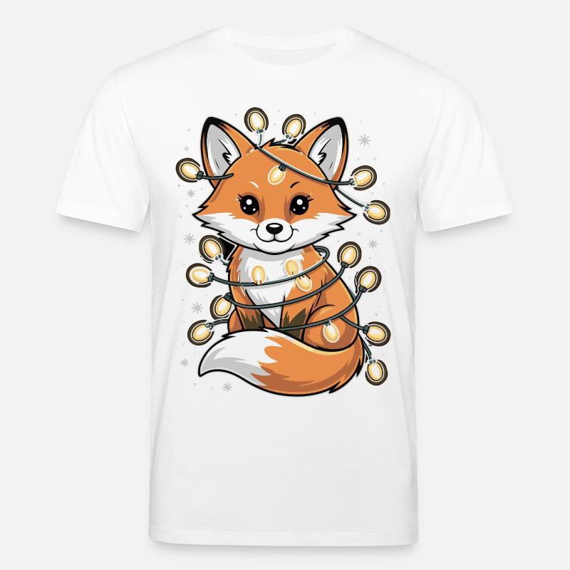Lichterfuchs in the winter magic fox - Stanley/Stella CREATOR Unisex Organic T-Shirt - white