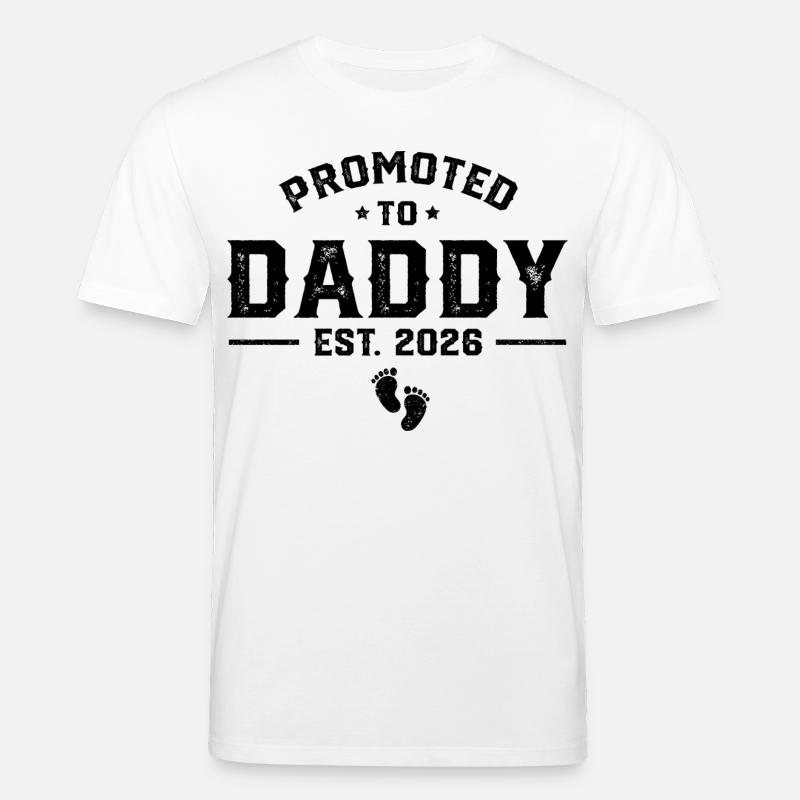 Daddy Est 2026 – Lustiges Papa  - Stanley/Stella Unisex Bio-T-Shirt CREATOR  - Weiß