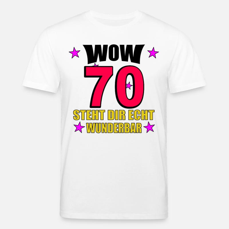 70er Jubiläum Steht Dir Wunderbar - Stanley/Stella Unisex Bio-T-Shirt CREATOR  - Weiß
