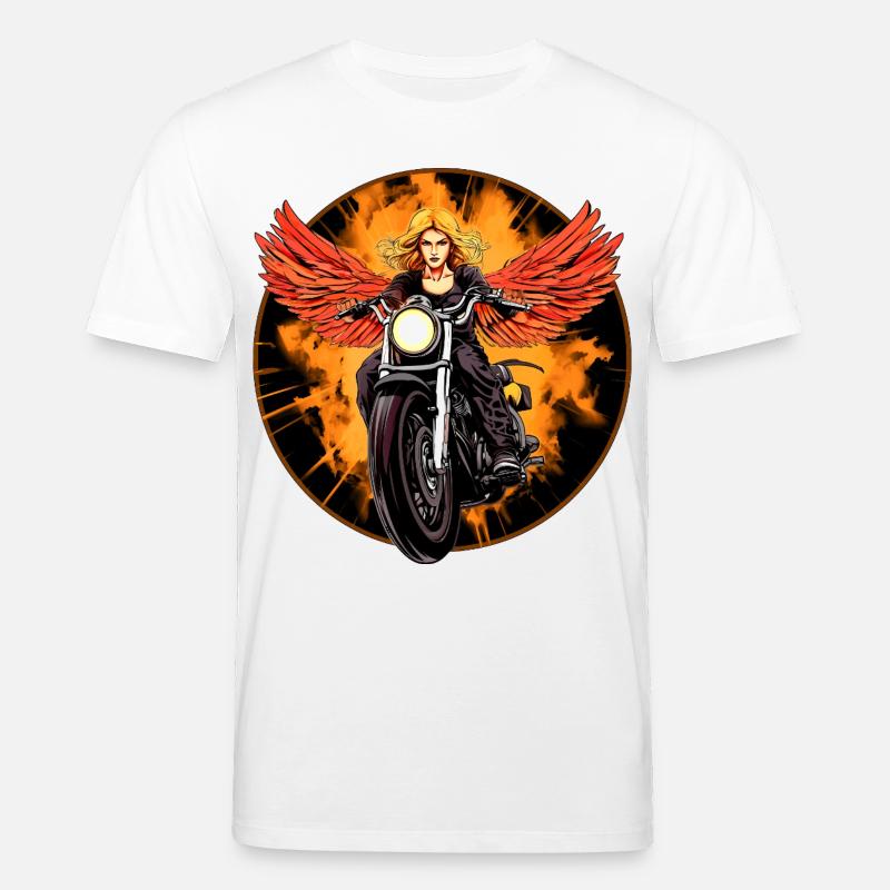 Engel Motorrad / Motorradfahrer Engel - Stanley/Stella Unisex Bio-T-Shirt CREATOR  - Weiß