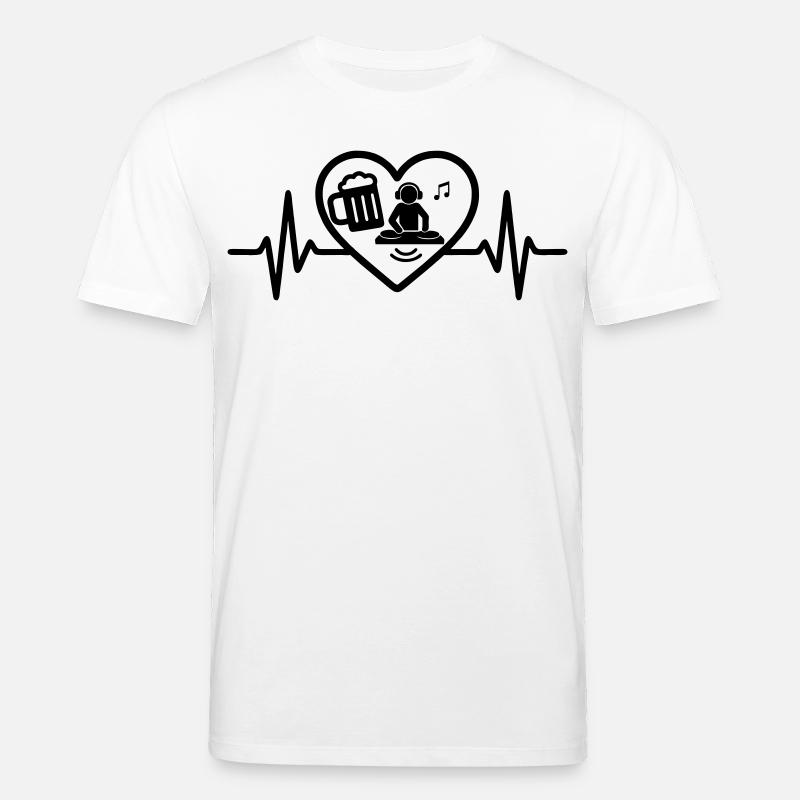 Herz DJ Bier - Stanley/Stella Unisex Bio-T-Shirt CREATOR  - Weiß