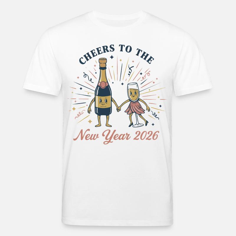 Prost auf die Silvesterfeier 2026! - Stanley/Stella Unisex Bio-T-Shirt CREATOR  - Weiß