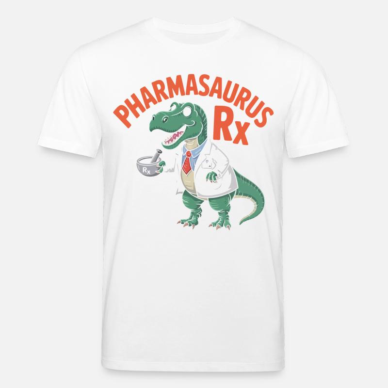 PharmaSaurus RX Doctoral Alligator - T-shirt bio CREATOR Stanley/Stella Unisexe - blanc