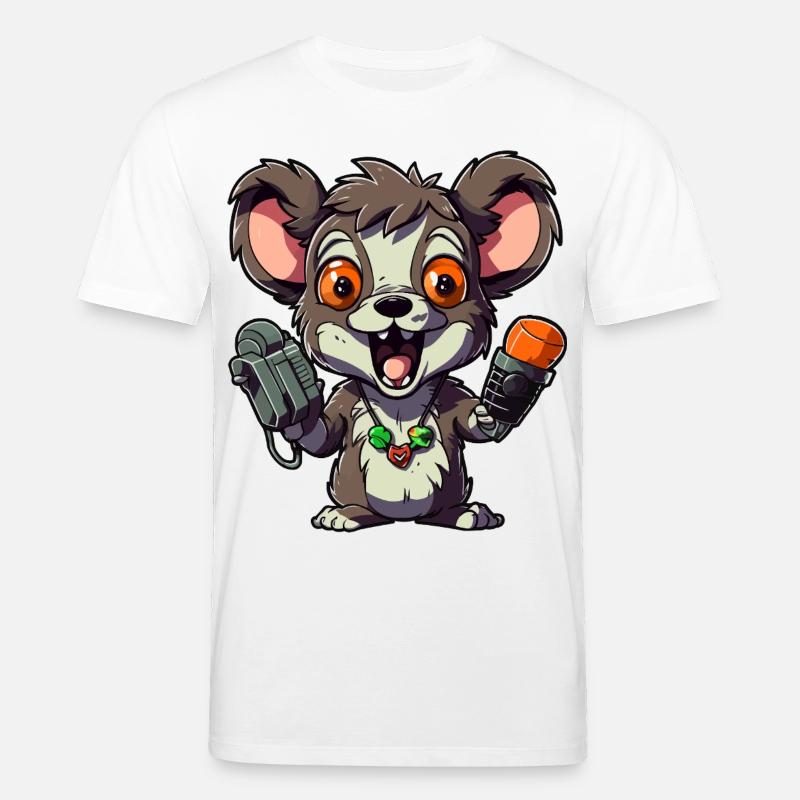 Chibi Rat Microphone Combo - T-shirt bio CREATOR Stanley/Stella Unisexe - blanc