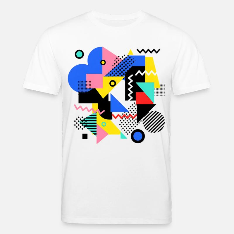 Geometrische Farbexplosion Pop Art - Stanley/Stella Unisex Bio-T-Shirt CREATOR - Weiß