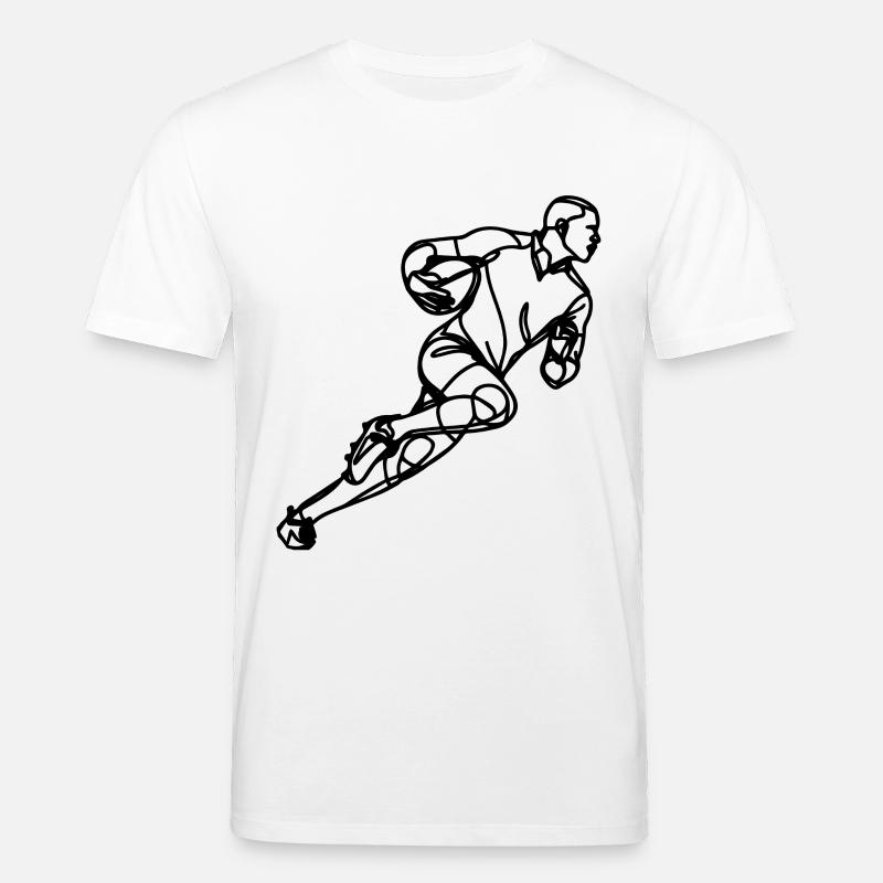 Rugby Sketch - Stanley/Stella CREATOR Unisex Organic T-Shirt - white