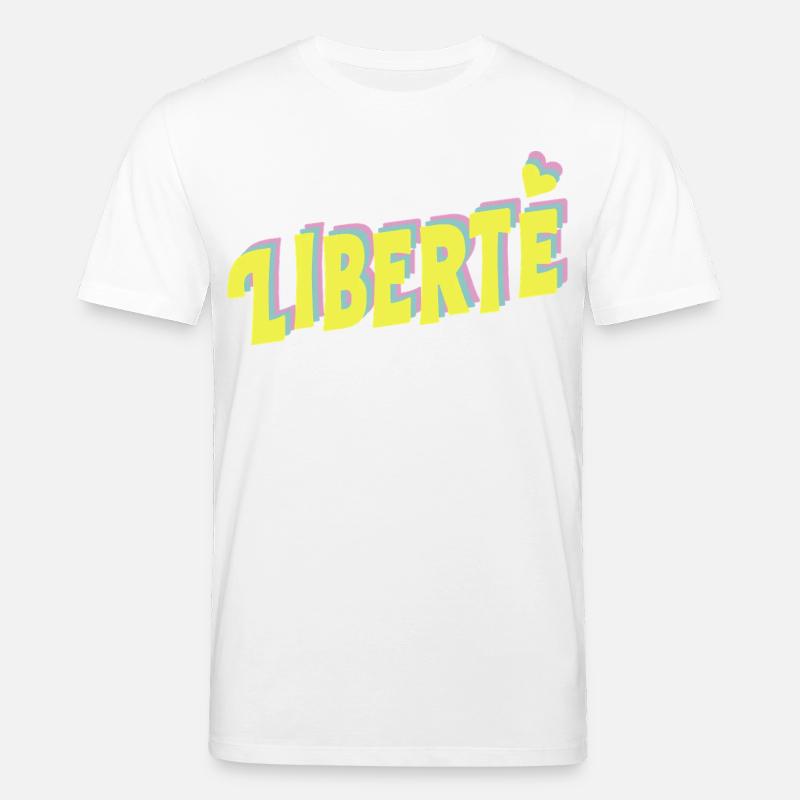 LIBERTÉ Pop Typography - Stanley/Stella Unisex Bio-T-Shirt CREATOR  - Weiß
