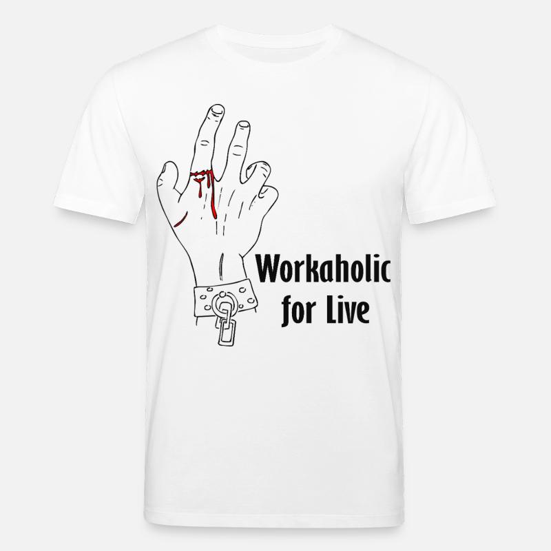 Workaholic for live - Stanley/Stella Unisex Bio-T-Shirt CREATOR  - Weiß
