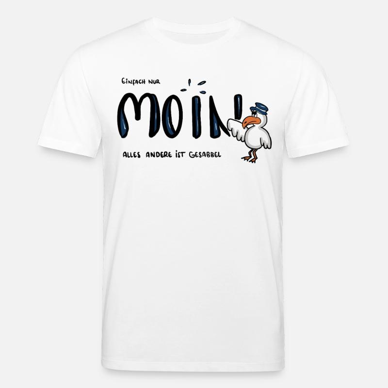 Moin Küstenseemöwe im Sailor-Style - Stanley/Stella Unisex Bio-T-Shirt CREATOR  - Weiß
