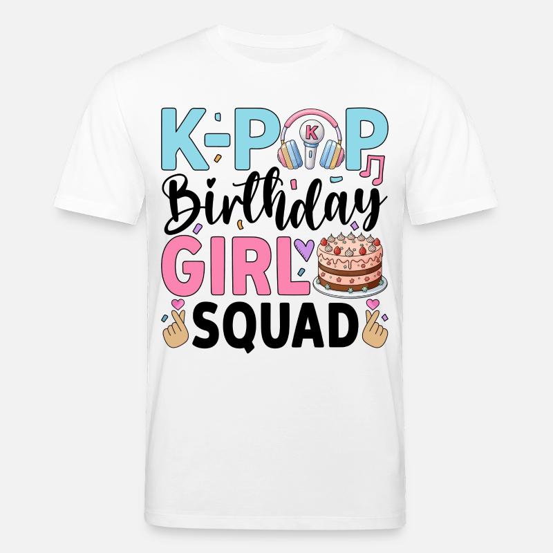 Escouade des filles d’anniversaire K-Pop - T-shirt bio CREATOR Stanley/Stella Unisexe - blanc