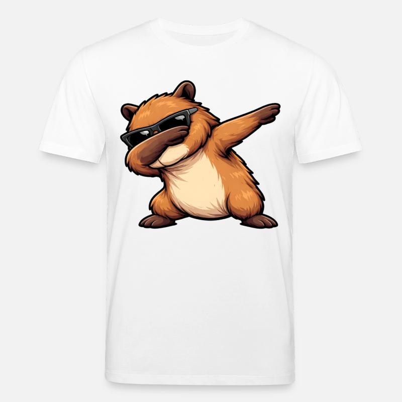 Dabbing Capybara - Stanley/Stella Unisex Bio-T-Shirt CREATOR  - Weiß