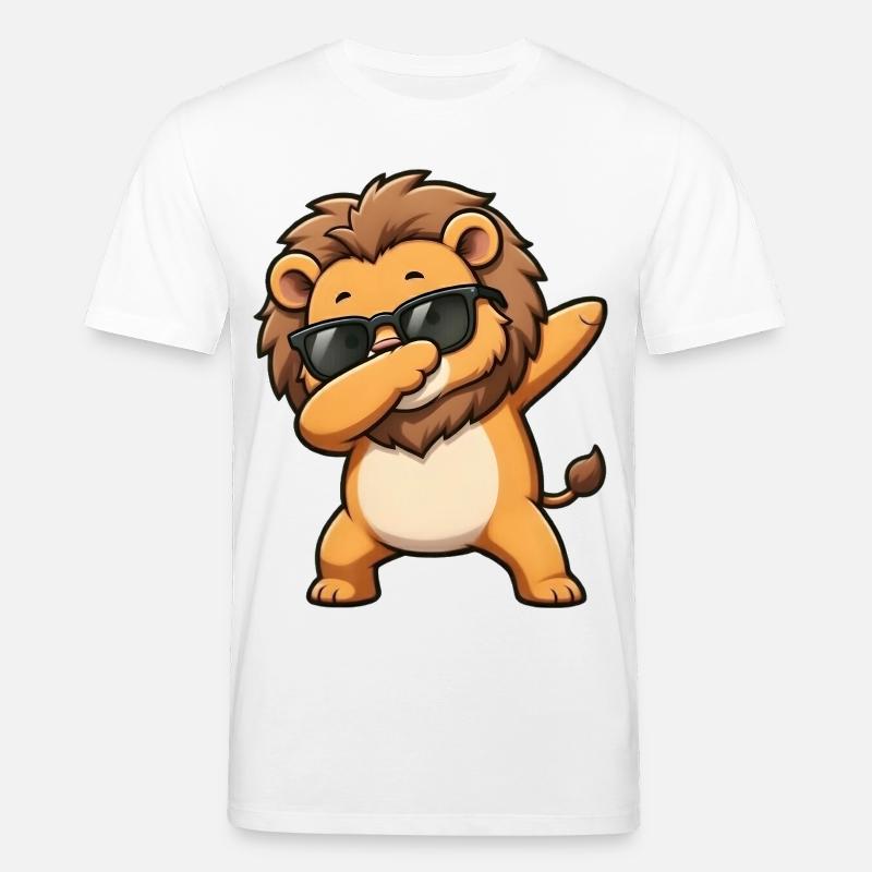 Dabbing Löwe - Stanley/Stella Unisex Bio-T-Shirt CREATOR  - Weiß