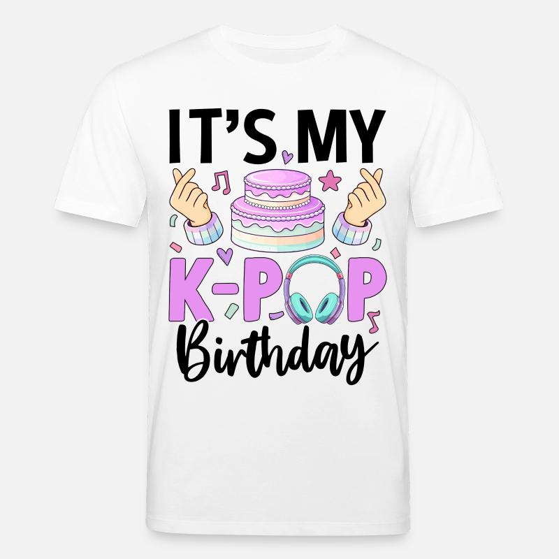 C’est mon anniversaire de K Pop - T-shirt bio CREATOR Stanley/Stella Unisexe - blanc