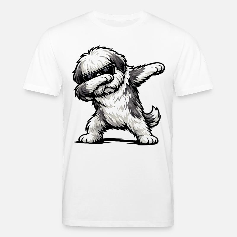 Taponage de la queue bobtail - T-shirt bio CREATOR Stanley/Stella Unisexe - blanc