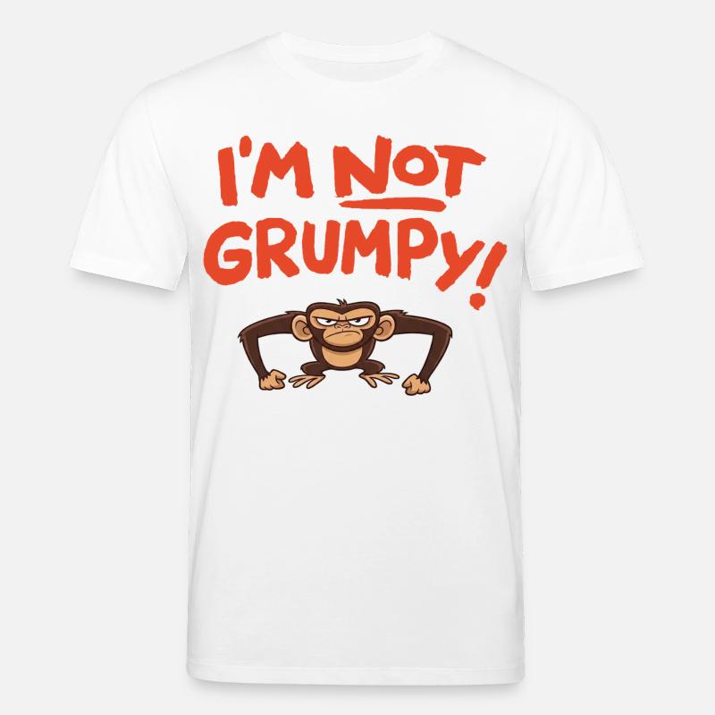 I´m not grumpy - T-shirt bio CREATOR Stanley/Stella Unisexe - blanc