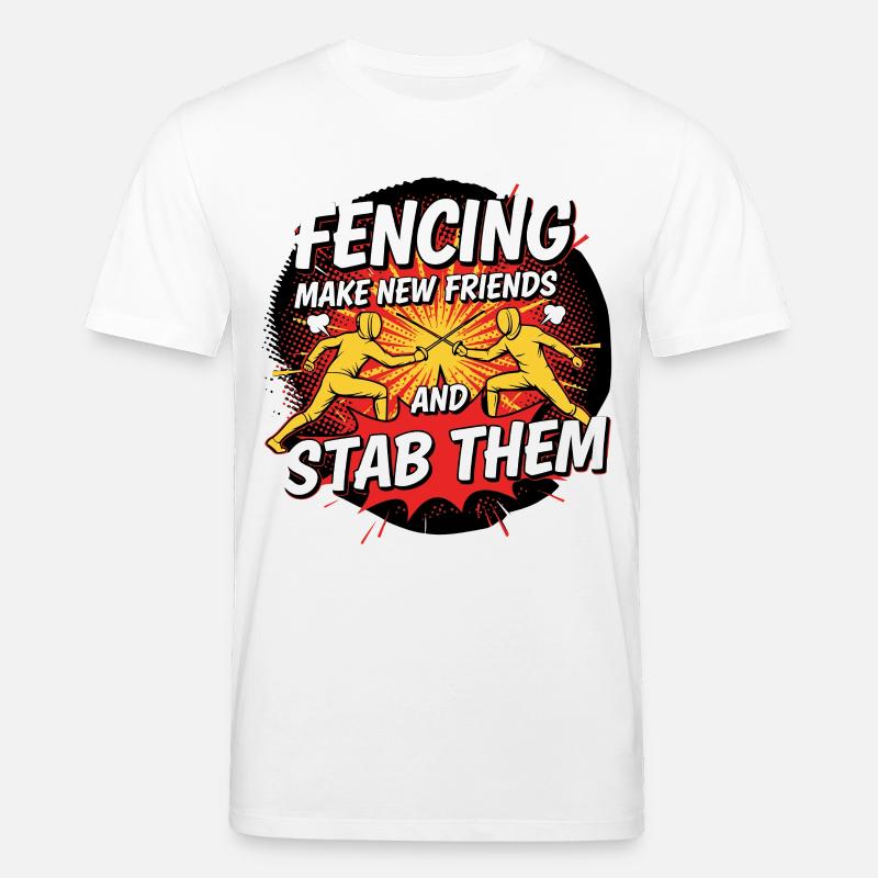 Fechten Lustig - Stanley/Stella Unisex Bio-T-Shirt CREATOR  - Weiß
