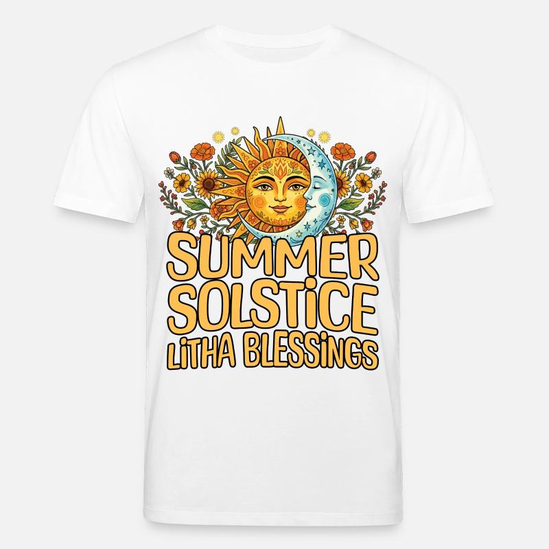 Litha Pagan Solstice d’été Midsommar - T-shirt bio CREATOR Stanley/Stella Unisexe - blanc