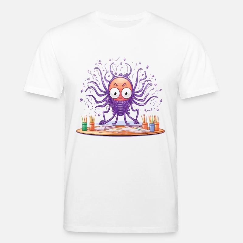 Creative Ink Octopus - T-shirt bio CREATOR Stanley/Stella Unisexe - blanc