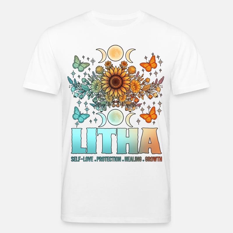 Litha Pagan Solstice d’été Midsommar - T-shirt bio CREATOR Stanley/Stella Unisexe - blanc
