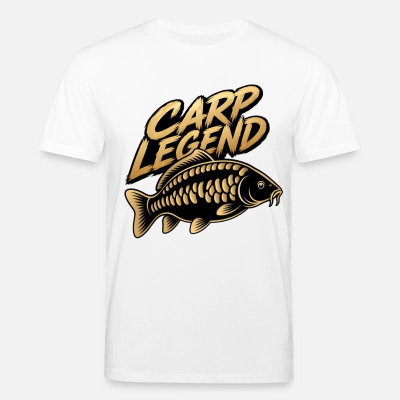 Conception de pêcheur Carp Legend - T-shirt bio CREATOR Stanley/Stella Unisexe - blanc