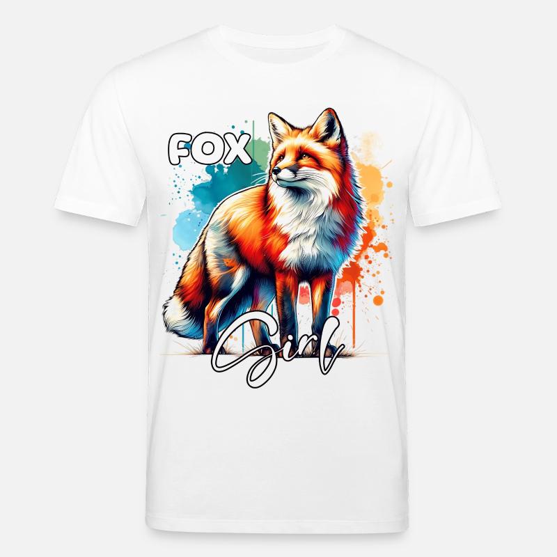 Fox Mädchen Rotfuchs Fuchs - Stanley/Stella Unisex Bio-T-Shirt CREATOR  - Weiß