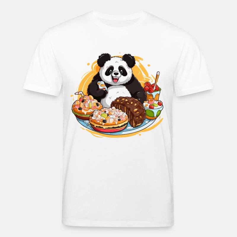 Panda Dessert Fest - Stanley/Stella Unisex Bio-T-Shirt CREATOR - Weiß